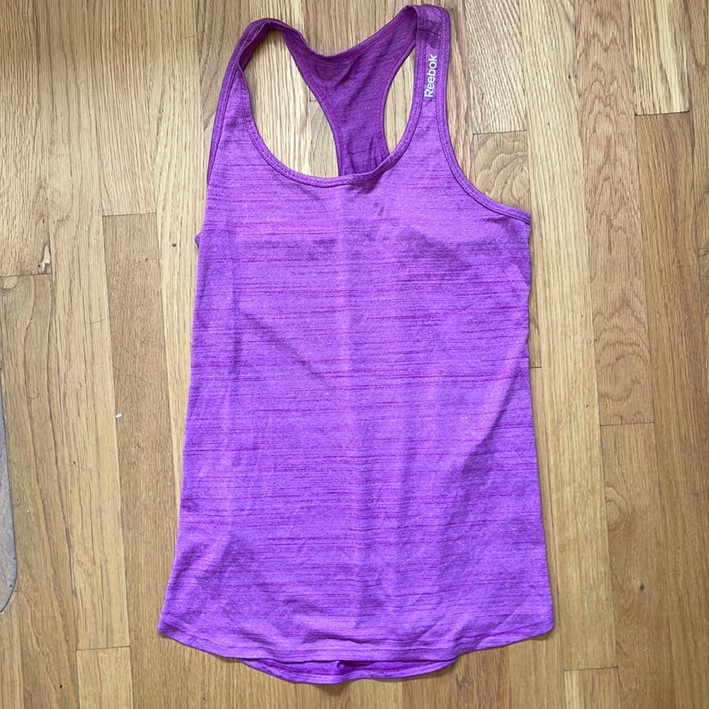 Reebok pink racer back tank top